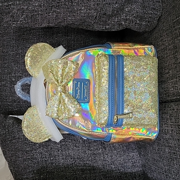 Loungefly x Disney Parks Minnie Mouse EARidescent Mini Backpack - Picture 1 of 9